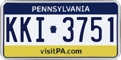 PA license plate KKI3751