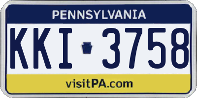 PA license plate KKI3758