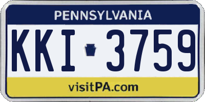 PA license plate KKI3759