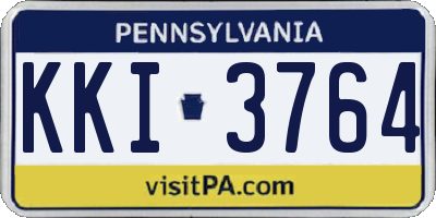 PA license plate KKI3764