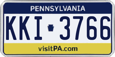 PA license plate KKI3766