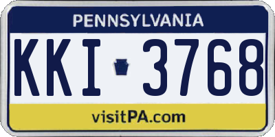 PA license plate KKI3768