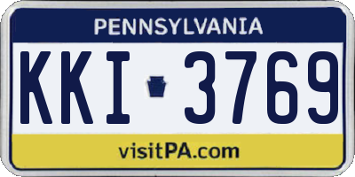 PA license plate KKI3769