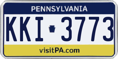 PA license plate KKI3773