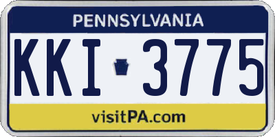 PA license plate KKI3775
