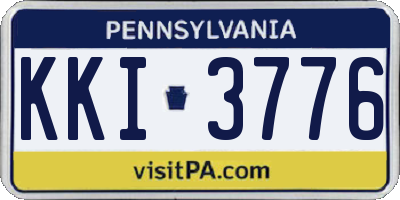 PA license plate KKI3776