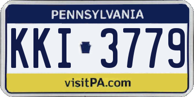 PA license plate KKI3779