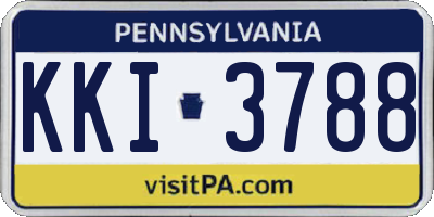PA license plate KKI3788