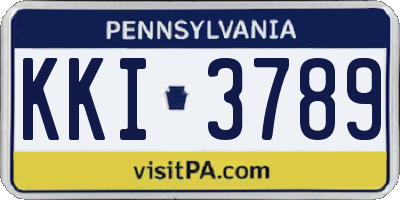 PA license plate KKI3789