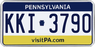 PA license plate KKI3790