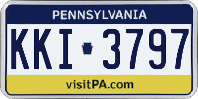 PA license plate KKI3797