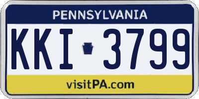 PA license plate KKI3799