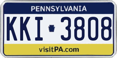 PA license plate KKI3808