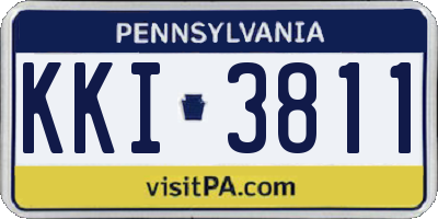 PA license plate KKI3811