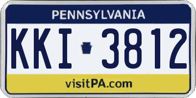 PA license plate KKI3812