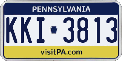 PA license plate KKI3813