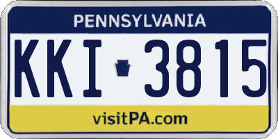 PA license plate KKI3815