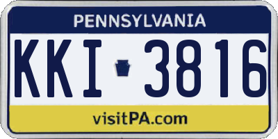 PA license plate KKI3816