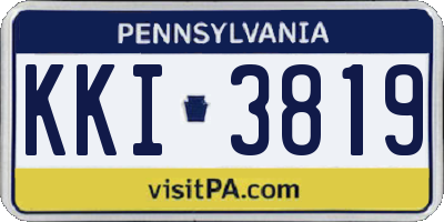 PA license plate KKI3819