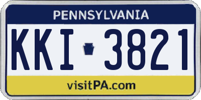 PA license plate KKI3821