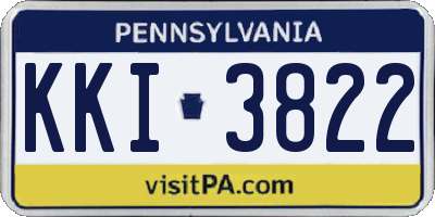 PA license plate KKI3822