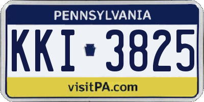 PA license plate KKI3825