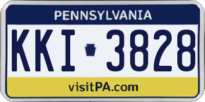 PA license plate KKI3828