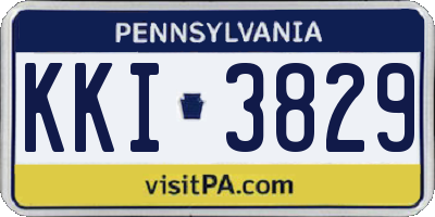 PA license plate KKI3829