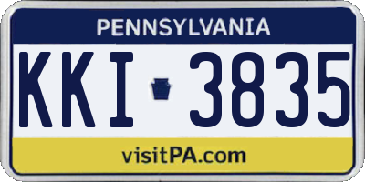 PA license plate KKI3835