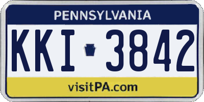 PA license plate KKI3842