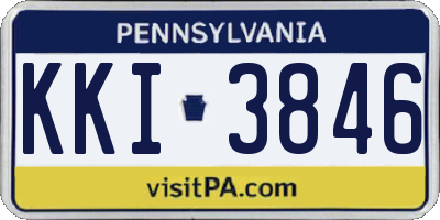 PA license plate KKI3846