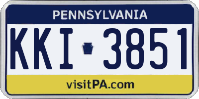 PA license plate KKI3851