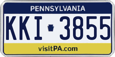 PA license plate KKI3855