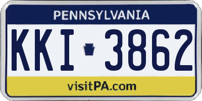 PA license plate KKI3862