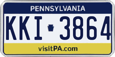 PA license plate KKI3864
