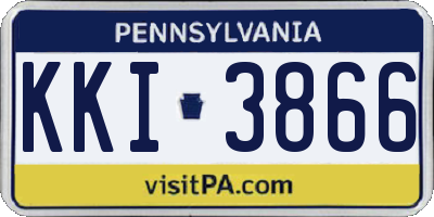 PA license plate KKI3866