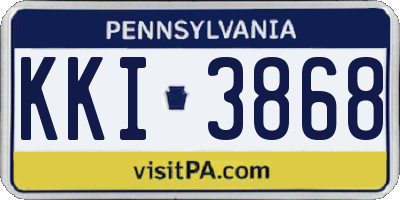 PA license plate KKI3868