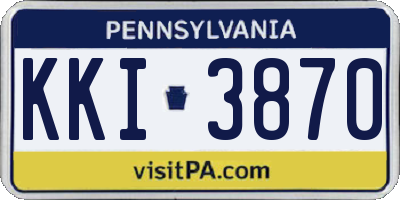 PA license plate KKI3870