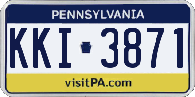 PA license plate KKI3871