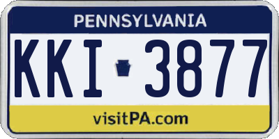 PA license plate KKI3877