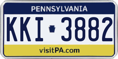 PA license plate KKI3882