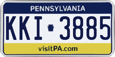 PA license plate KKI3885