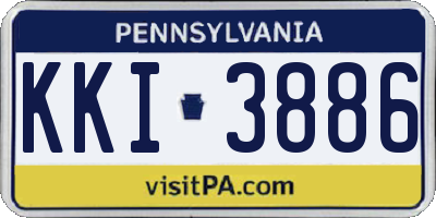 PA license plate KKI3886