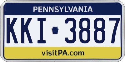 PA license plate KKI3887