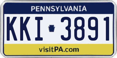 PA license plate KKI3891
