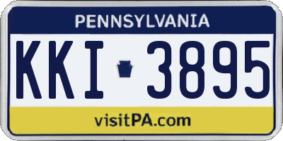 PA license plate KKI3895