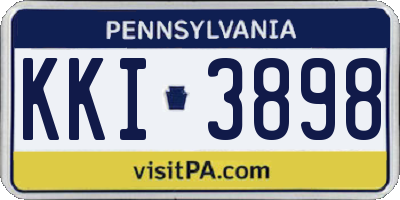 PA license plate KKI3898