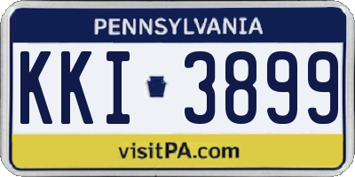 PA license plate KKI3899