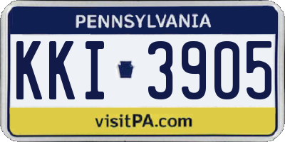 PA license plate KKI3905