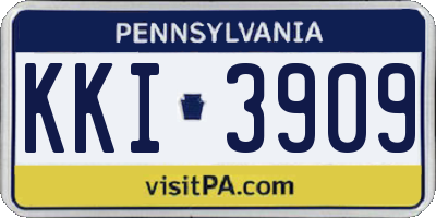 PA license plate KKI3909